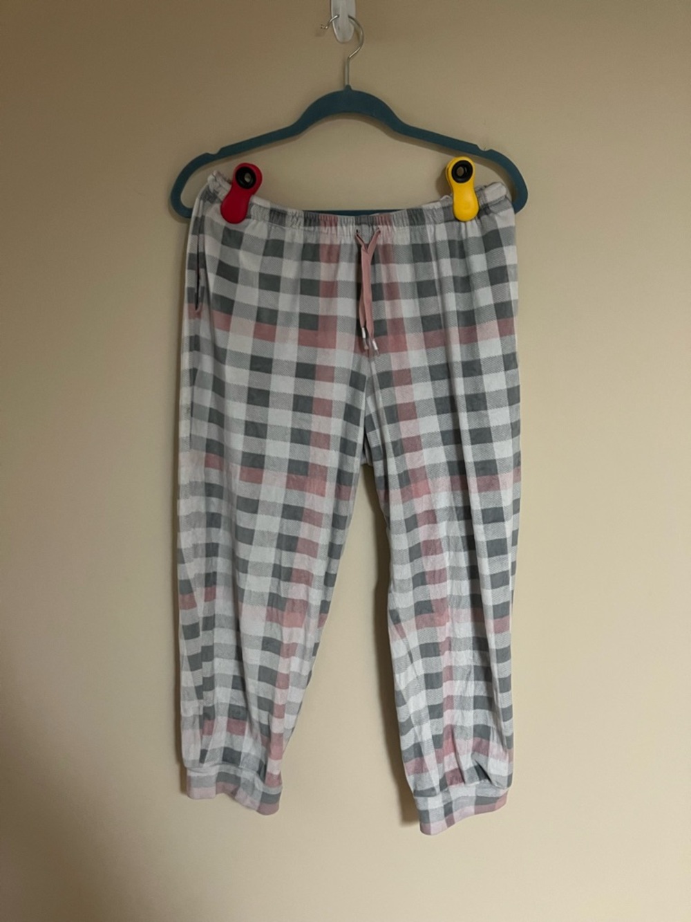Cuddl Duds Plaid Velour PJ Pants